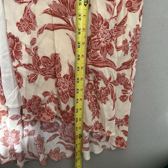 Bohme Tiered Button Midi Dress XS Boho Prairie Short Sleeve Cottagecore Feminine - Picture 12 of 16